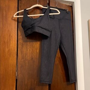 Black Women's Leggings and Top Set